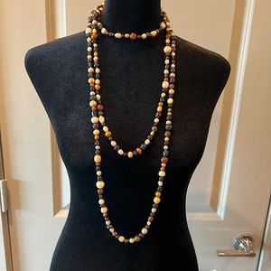 Honora Collection 78 inch multi colored pearl necklace. Never worn. With pouch